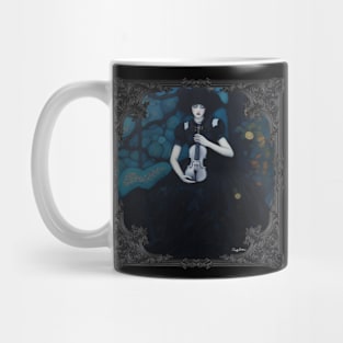 Beautiful Gothic Girl with Violin Art Mug